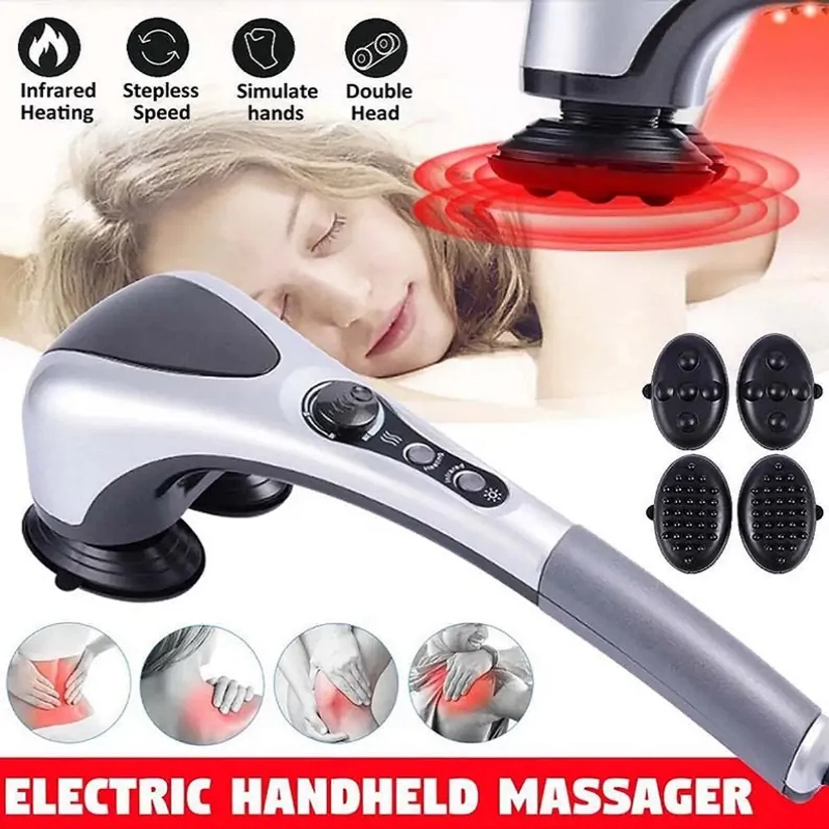 Double Headed Full Body Pain Relief Massager with Infrared