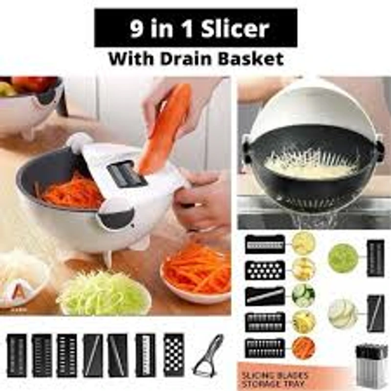 9 in 1 Wet Basket Vegetable Cutter